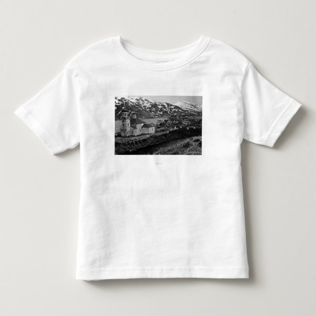 Town View of Unalaska, Alaska Photograph Toddler T-shirt (Front)