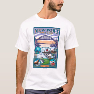 Town Views - Newport, Oregon T-Shirt