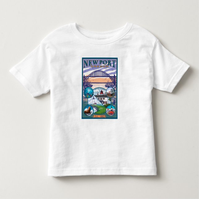Town Views - Newport, Oregon Toddler T-shirt (Front)