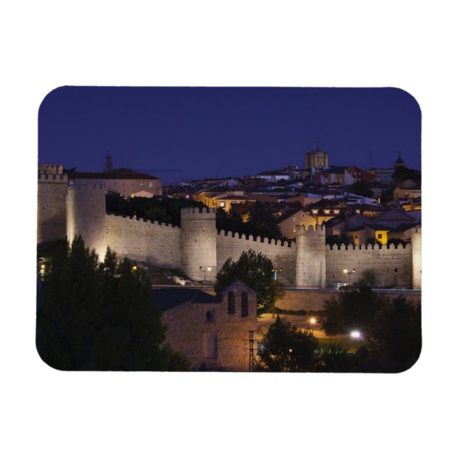 Town walls from Los Cuarto Postes, dusk Magnet (Horizontal)