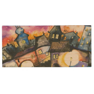 Town Wood USB Flash Drive