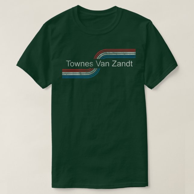 Townes Van Zandt Biker Style TShirt (Design Front)