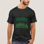 Townie With Shamrocks And Boston Skyline Boston T-Shirt