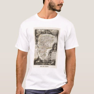 Towns and cities shown Color along boundaries T-Shirt