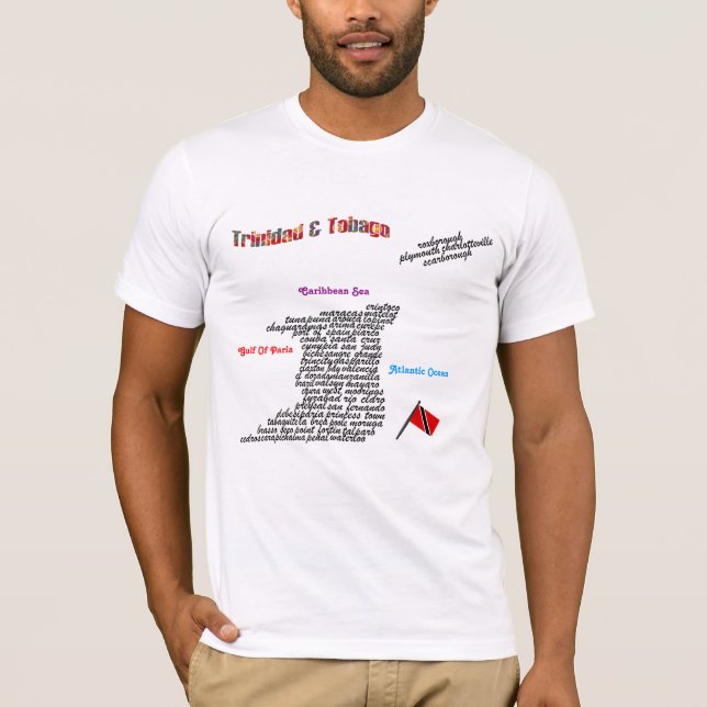 Towns & Places In Trinidad And Tobago T-Shirt (Front)