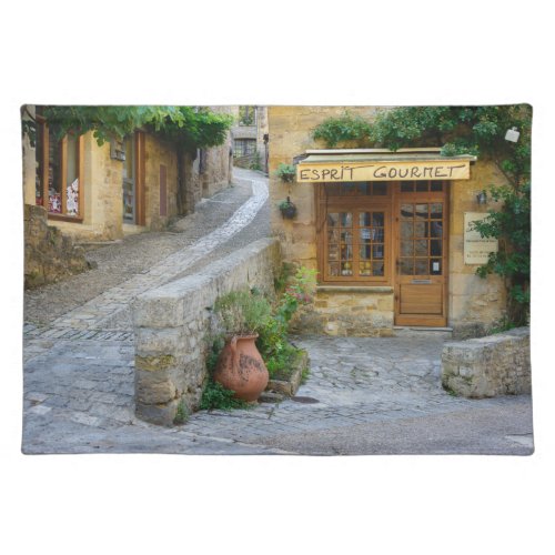 Townscape in Dordogne France placemat