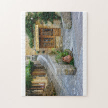 Townscape with shop in Dordogne, France