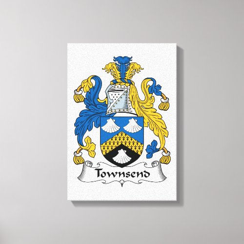 Townsend Family Crest Canvas Print