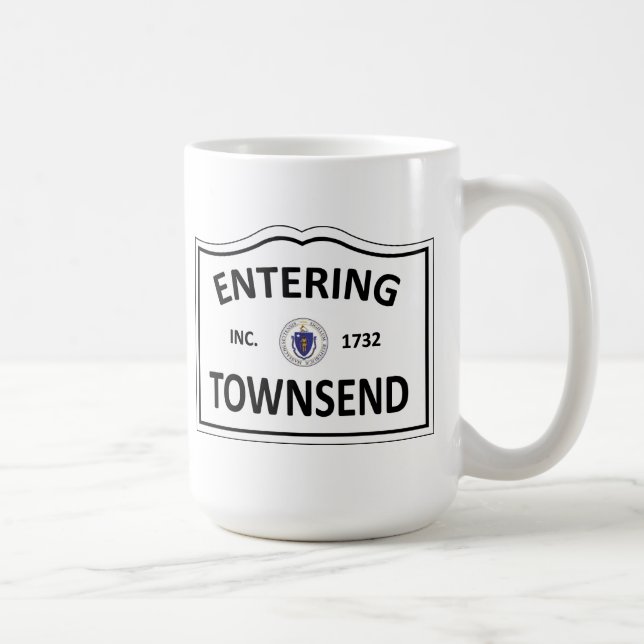 TOWNSEND MASSACHUSETTS Hometown Mass MA Townie Coffee Mug (Right)