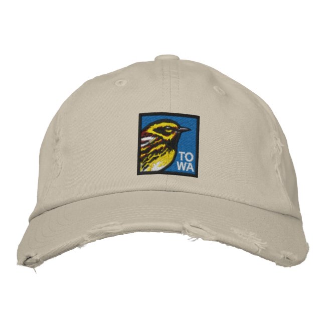 Townsend's Warbler. Embroidered Baseball Cap (Front)