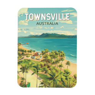 Townsville Australia Travel Art Vintage Magnet