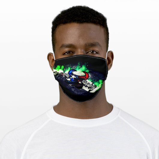 TOXIC ADULT CLOTH FACE MASK (Worn)
