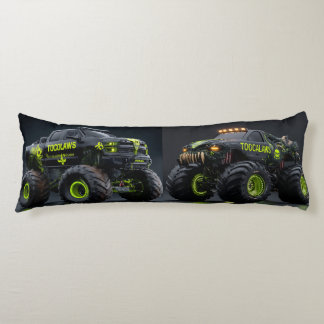 Toxic Bio-Armor Monster Truck - Neon Green Cyber Body Pillow