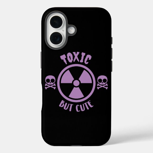 Toxic But Cute Warning Sign Case-Mate iPhone Case (Back)