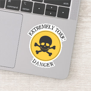 Toxic Danger Sign Sticker