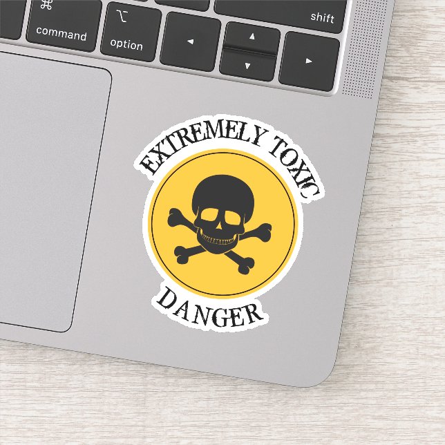 Toxic Danger Sign Sticker (Detail)