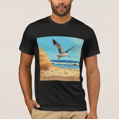toxic flight seagull mens t_shirt T_Shirt