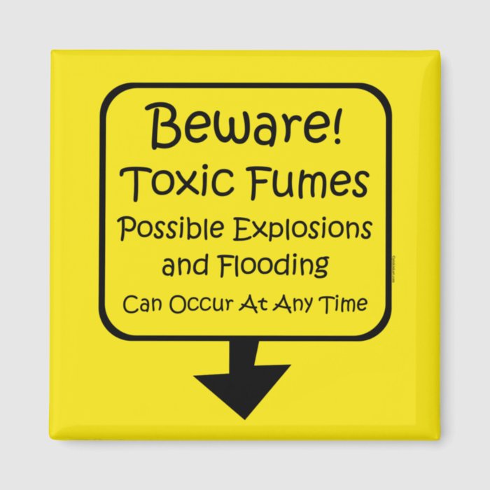 Toxic Fumes Baby Magnets