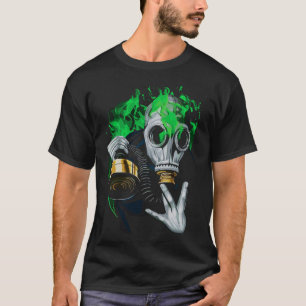 Toxic Gas Mask: Neon Flames T-Shirt