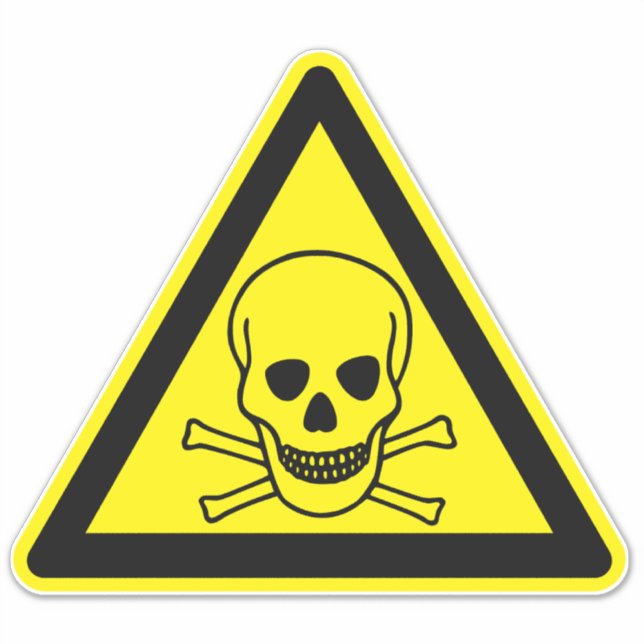 Toxic Material Hazard Symbol Label (Front)