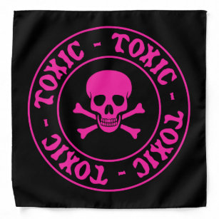 Toxic Pink Skull Bandana