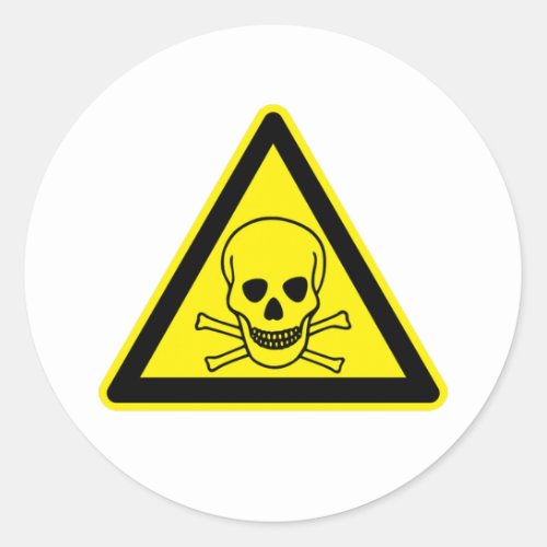 Toxic Sign Classic Round Sticker