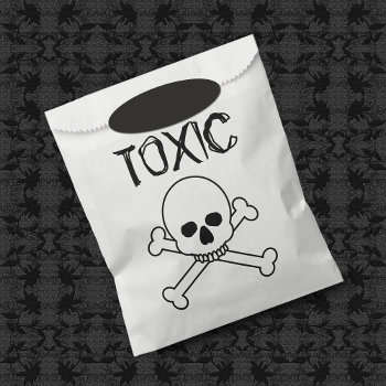 Toxic Skull And Crossbones Design Favor Bag by macdesigns1 at Zazzle