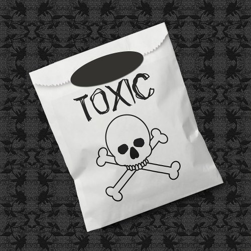 Toxic Skull And Crossbones Design Favor Bag