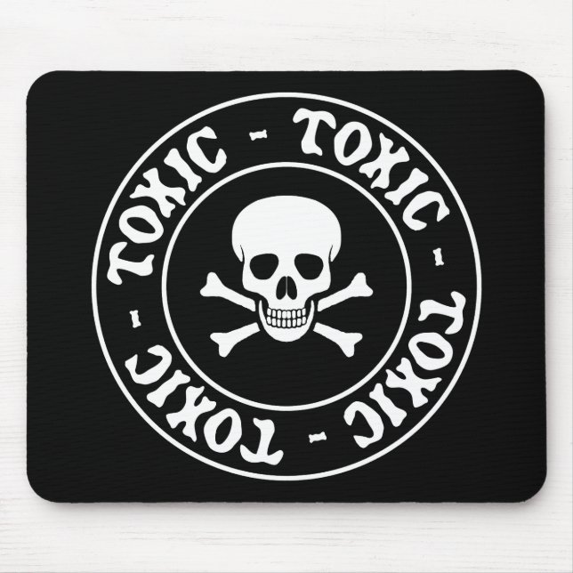 Toxic Skull and Crossbones Mouse Pad (Front)
