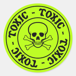 Toxic Skull and Crossbones Sticker