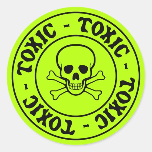 Toxic Skull and Crossbones Sticker
