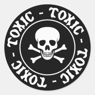 Toxic Skull and Crossbones Sticker