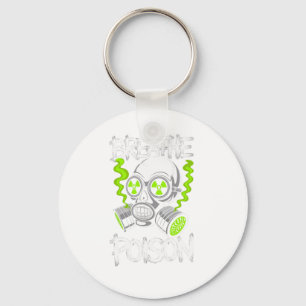 Toxic Skull Drifter Sticker Keychain
