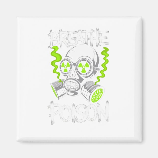 Toxic Skull Drifter Sticker  Magnet (Front)
