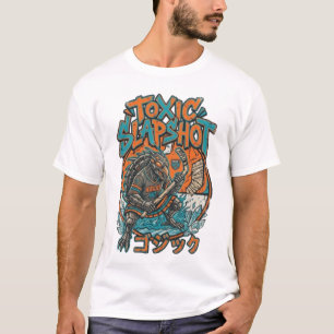 Toxic Slapshot Kaiju Hawk Hockey Streetwear T-Shirt