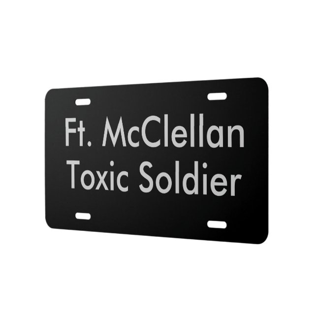 toxic soldier license plate (Left)