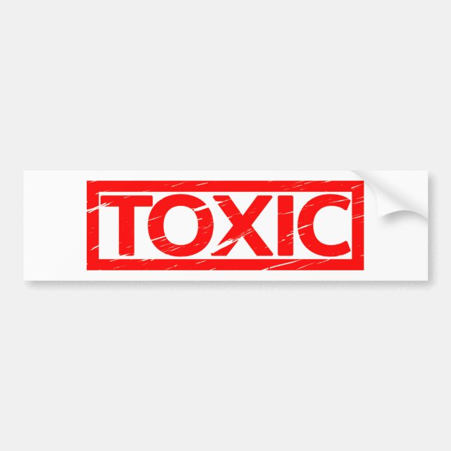 Toxic Stamp Bumper Sticker (Front)