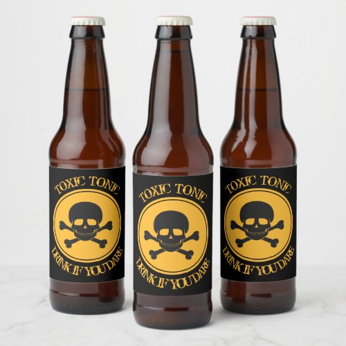 Toxic Tonic Danger Beer Bottle Label