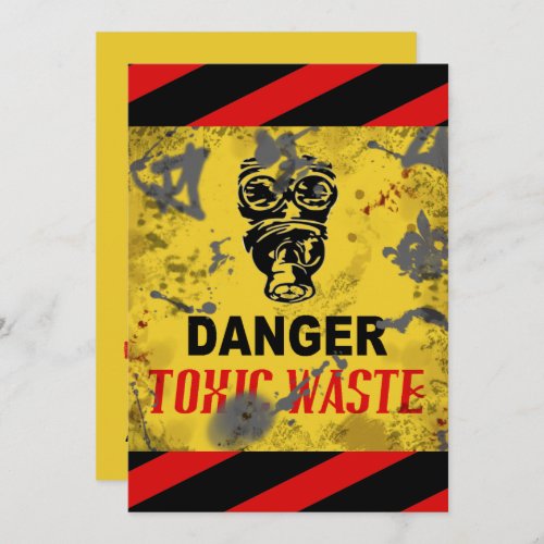 Toxic Waste Custom Halloween Invitation