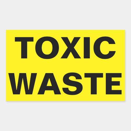 Toxic Waste Sign Rectangular Sticker