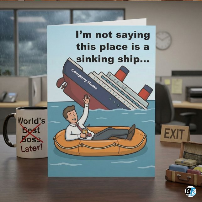 Toxic Workplace Escape Funny Quitting Job Congratu Card (Creator Uploaded)