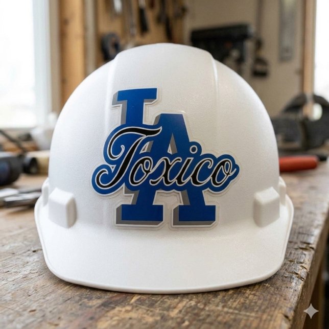 Toxico Car Hard hat Decal Sticker (Los Angeles Toxico sticker)