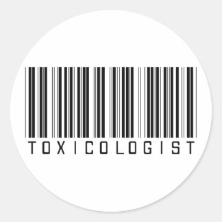Toxicologist Barcode Classic Round Sticker