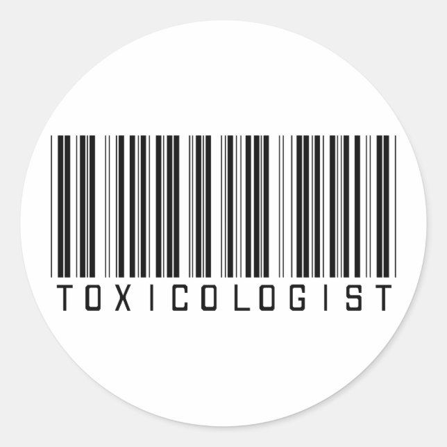 Toxicologist Barcode Classic Round Sticker (Front)