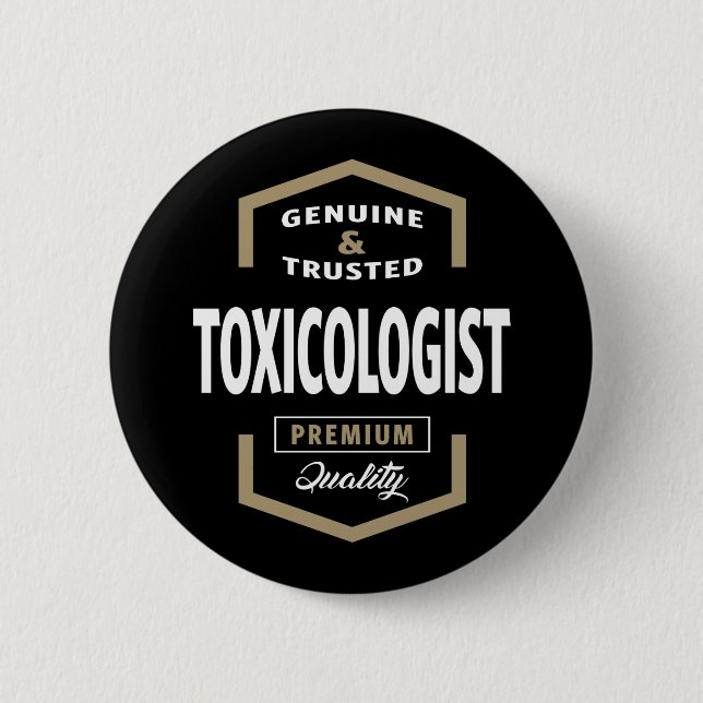 Toxicologist Logo Gift Ideas Button (Front)