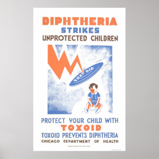 Toxoid Prevents Diptheria 1941 WPA Poster