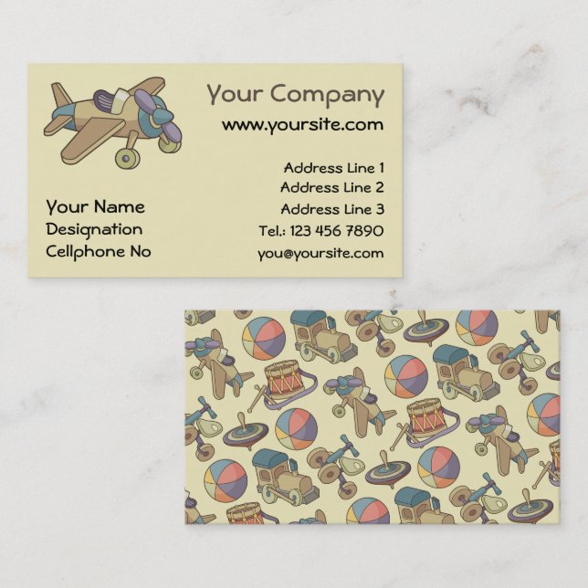 Toy Airplane Business Card (Front/Back)