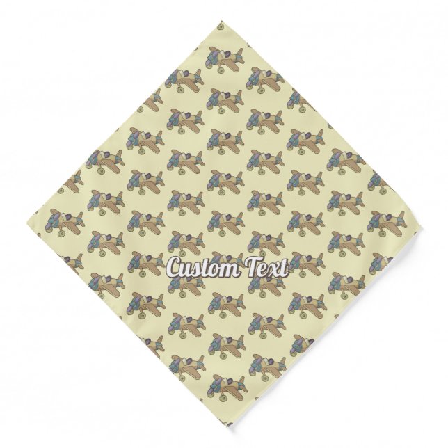 Toy Airplane Pattern Bandana (Front)