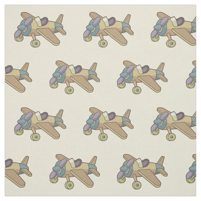 Toy Airplane Pattern Fabric (Swatch)