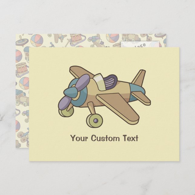 Toy Airplane Postcard (Front/Back)